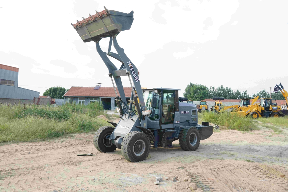 Operating Weight 1 Ton Compact Bucket Wheel Loader Disc Brake Shovel